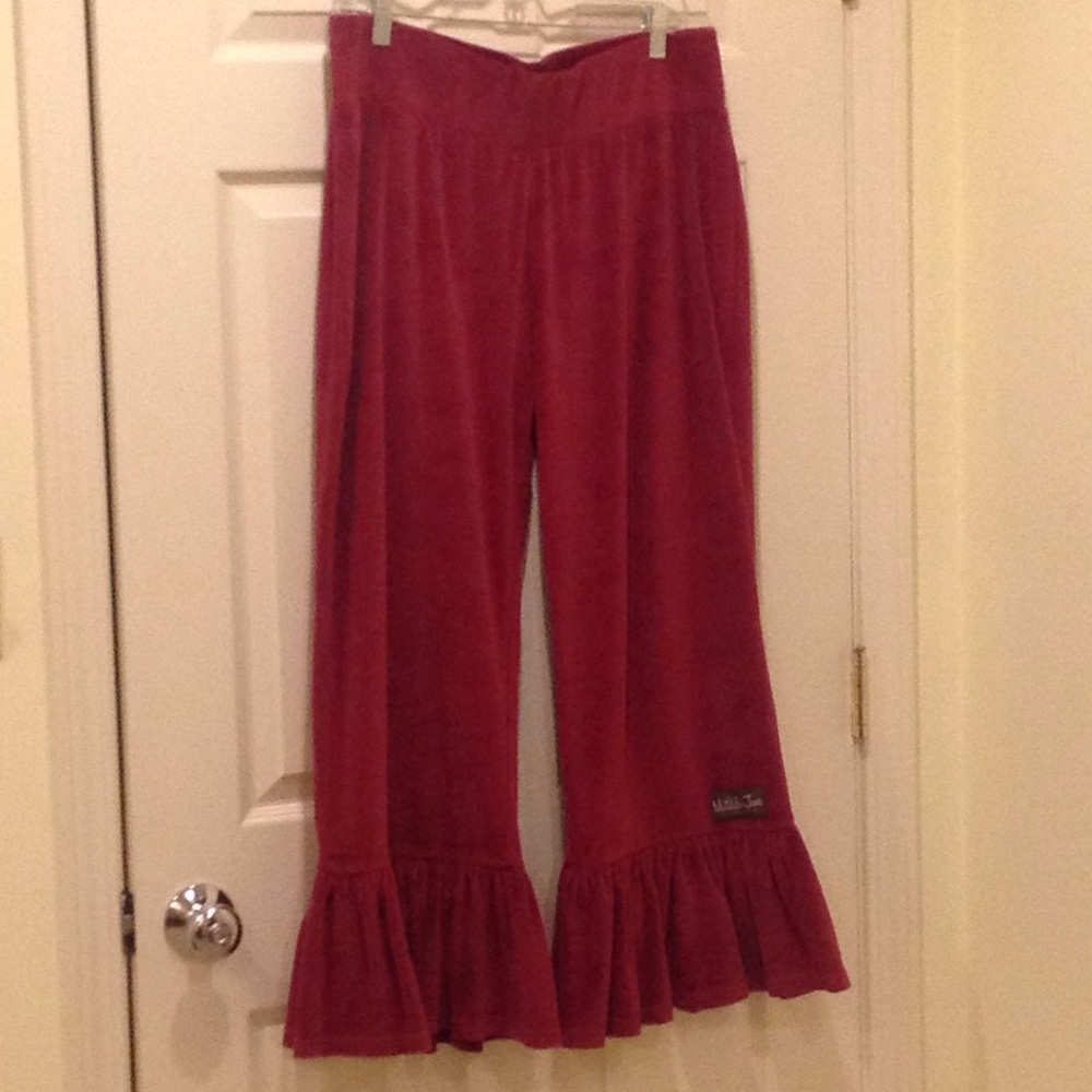 MJ Red Velour Big Ruffles!!